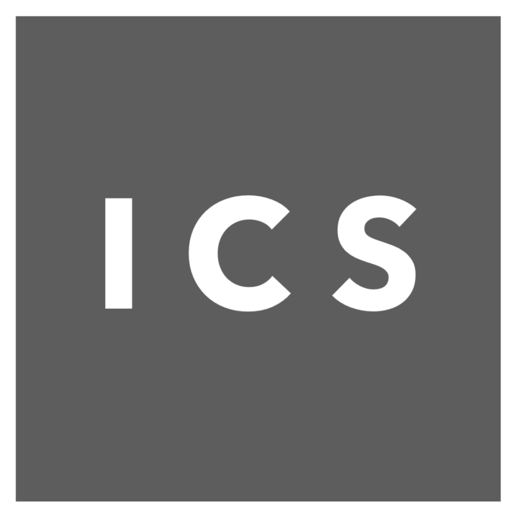 ICS, grey, box logo