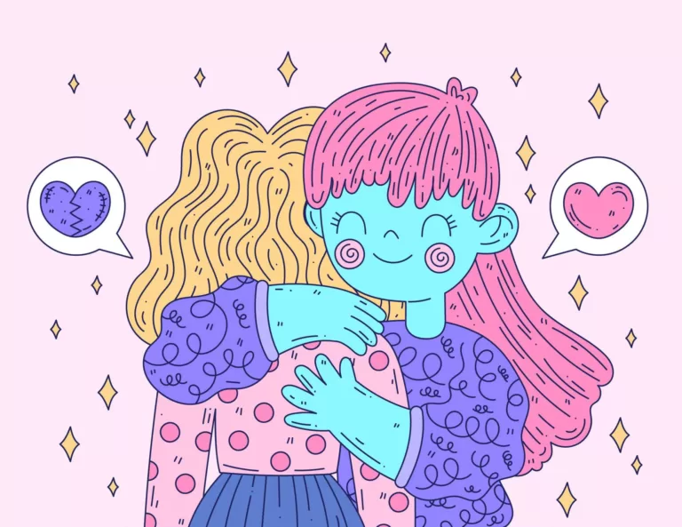 children, hugging, cartoon